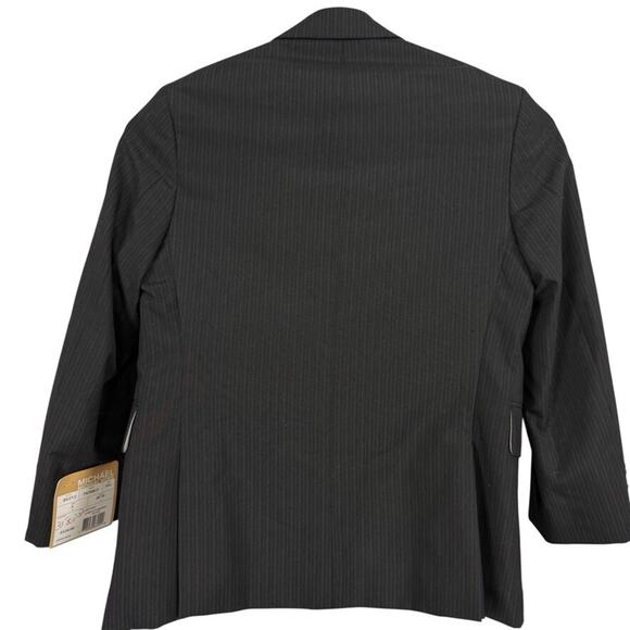 Michael Kors Boys Kids Pinstriped Suit Jacket Blazer Dressy Ring Bearer NWT sz 8 - Picture 14 of 16